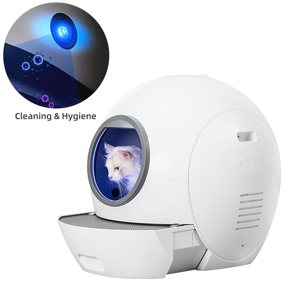 Robot-Scoop Self Cleaning Cat Litter Box - Smart Monitoring