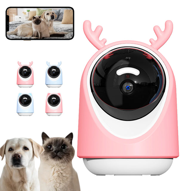 Smart HD Pet Monitoring Camera - 1080P WiFi with AI Tracking & Night Vision
